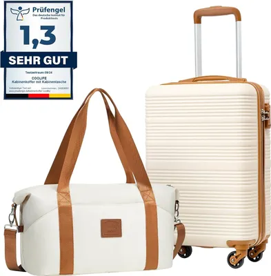 Produktbild von 55X35X20cm und Kabinentasche 20L(40X25X20cm) Set für Ryanair Fluggesellschaft Handgepäck Kabinengepäck Hartschlagenkoffer Leichtgewicht TSA-Schloss