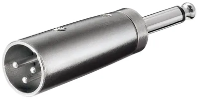 Immagine prodotto di Goobay 27452 Adattatore XLR, Connettore Jack AUX Mono da 6.35mm a Connettore XLR