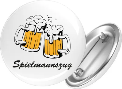 Produktbild von Huuraa Button Spielmannszug Schützenfest 25mm rund mit Sicherheitsnadel Ansteckbutton Geschenkidee