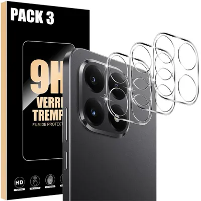 Image de 3 Verres Trempés Caméra Arrière pour Xiaomi 15T Pro, Protection Anti-Rayures 9H Antichoc
