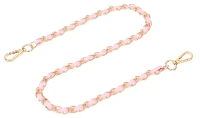 Productafbeelding van Metalen schouderband voor crossbody-tassen - 80 cm lang - Roze ketting en gouden ketting