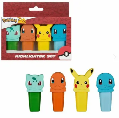 Produktbild von Pokémon Textmarker mit Figur 4 Stück