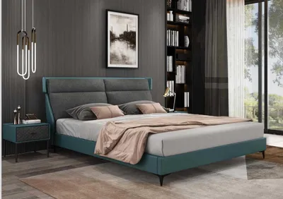 Produktbild von Klassisches Luxus Betten Polster Leder Textil Hochwertiges Schlafzimmer Bett Neu