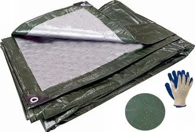Produktbild von Ekspand | Abdeckplane 4x5m - Grün-Silber - Wetterfest, UV-beständig, Mrozoodporna