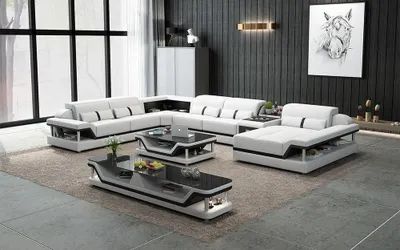 Produktbild von Wohnlandschaft Ecksofa U-Form Designer Polster