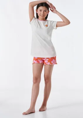 Immagine prodotto di Schiesser Nightwear Set pigiama in cotone composto da maglietta e pantaloncini, Qualità del cotone morbido, Taglio comodo
