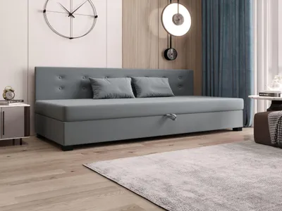 Obrázek produktu pro Pilloline skříňová postel OLAF BIZ 80x195 kompletní set s matrací Bonell, čalouněná postel se zásuvkami - tyrkysová, SAWANA 72