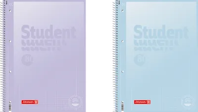 Produktbild von 5 BRUNNEN Collegeblöcke Student Pastell 2 Lineatur 28 kariert DIN A4 Innen- und Außenrand