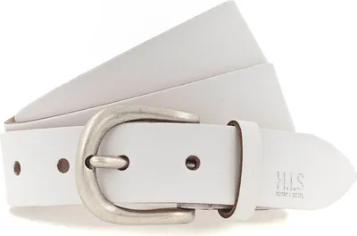 Produktbild von H.I.S Leder Gürtel 30mm Leather Belt W85 White weiß