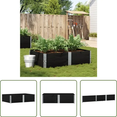 Produktbild von The Living Store Pflanzkasten Schwarz 150x100 cm Massivholz Kiefer