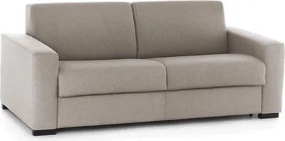 Produktbild von Schlafsofa Aleida, 2-Sitzer-Sofa, 100%  Italy, Wohnzimmersofa mit drehbarer–ffnung, aus gepolstertem Stoff, mit Standard-Armlehnen, Cm 180x95h90, Turteltaube