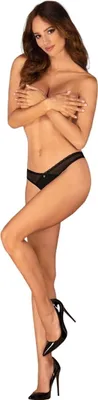 Produktbild von Obsessive - Latinesa String mit offenem Schritt - Schwarz