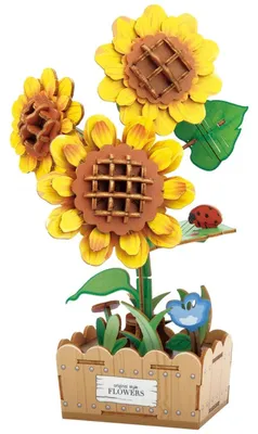 Zdjęcie produktu dla 2Kids Toys, trójwymiarowa drewniana układanka "Słonecznik"