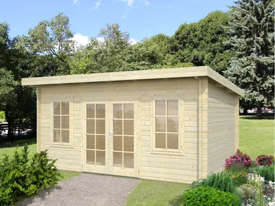 Produktbild von Palmako Gartenhaus Lisa 14,2 m² Gartenhaus aus Holz, Holzhaus mit 44 mm Wandstärke, Blockbohlenhaus mit Montagematerial
