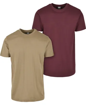 Zdjęcie produktu dla T-shirt męski Urban Classics, kolor khaki z dodatkiem czerwieni, rozmiar S