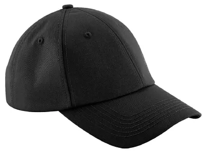 Produktbild von Beechfield Uni Authentic 6 Panel Baseball Kappe FK251 (Einheitsgröße) (Schwarz)