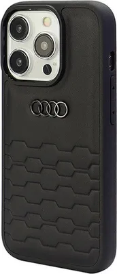 Image de Audi Gt Synthetic Leather Iphone 15 Pro Max 6.7 Black/Black Hardcase Au-Tpupcip15Pm-Gt/D2-Bk