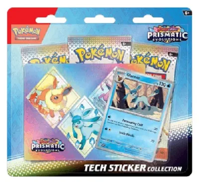 Zdjęcie produktu dla Pokemon Prismatic Evolutions: Glaceon Tech Sticker Collection