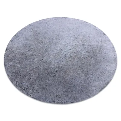 Immagine prodotto di Tappeto da lavaggio moderno LAPIN circle, shaggy antisdrucciolevole nero / avorio grigio ruota 80 cm