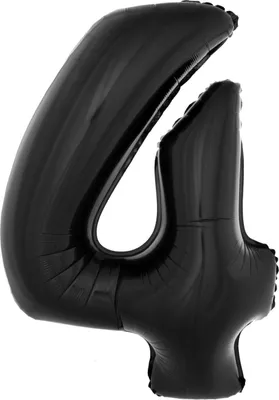 Immagine prodotto di Pallone in foil 40" numero 4 nero