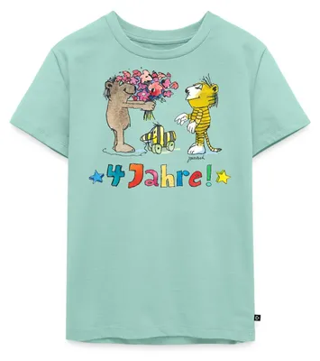 Produktbild von Spreadshirt Janosch Geburtstag 4 Jahre alt Kinder Premium T-Shirt, 98/104 (2 Jahre), Mint