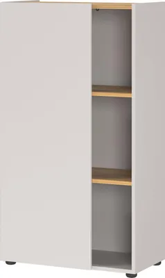 Aktenregal mit Tür, 61x110x34 cm, Kaschmir/Navarra-Eiche