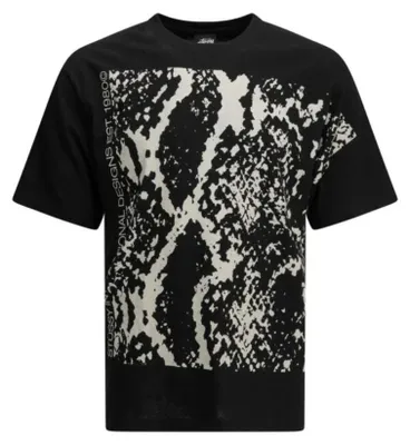 Image de STÜSSY t-shirt en coton homme noir - L