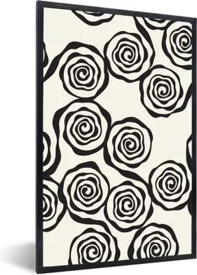 Produktbild von MuchoWow® MuchoWow® Gerahmtes Poster Natur - Muster - Spiralen 40x60 cm - Poster mit zchwarzem Bilderrahmen - Papierdruck - Wandbilder