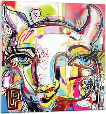 Produktbild von Bilder auf glas - Abstraktion modern - 60x60cm - Glasbilder - Wandbilder - Kunstdruck - zum Aufhängen bereit - Wanddekoration aus Glas - Glas Bilder - Wandbild auf Glas - Einteilig - GAC60x60-4011