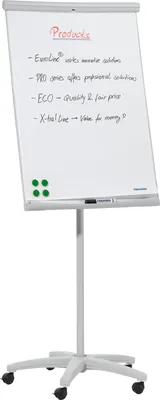 Produktbild von Franken FC91, Freistehend, 670 x 950 mm, Porträt, Metall, Kunststoff, Grau, 5 Rad/Räder