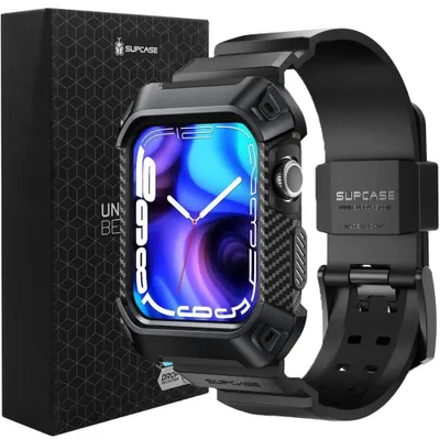 Produktbild von Supcase 843439105072, Hülle, Smartwatch, Schwarz, Apple, Staubresistent, Schockresistent, Snow resistant, Wasserdicht, 1 Stück(e)