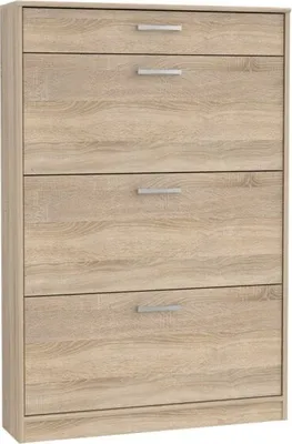 Produktbild von Furniture24 Schuschrank NIKO NIKD321, Schukommode, Schukipper mit 3 Klappen 1 Schublade Sonoma Eiche