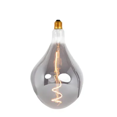 Zdjęcie produktu dla Qub Vespera – szklana lampa wisząca E27 4 W 1800 K, bursztynowa