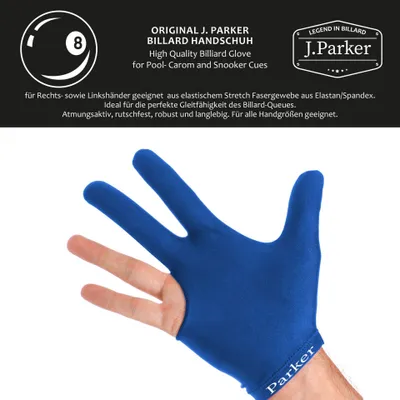 Produktbild von J. Parker Billardhandschuh beidhändig blau