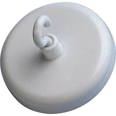 Image de MAUL Aimant rond 5 pièces 6 kg Acier Métal Ferrite avec crochet Ø 3,6 x 3,6 cm blanc