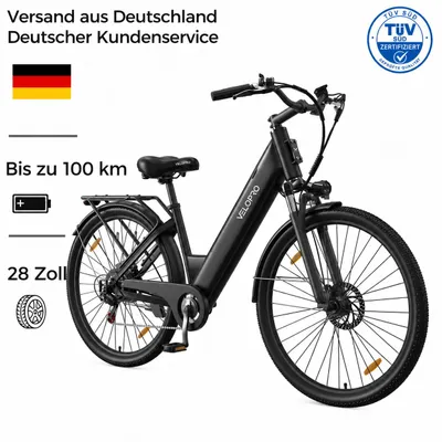 Produktbild von Velopro C1 Pro Pedelec 28 Zoll E-Bike, 36V 18Ah Akku(80-100km), Shimano 7 Gang, KI-generiertes Bild
