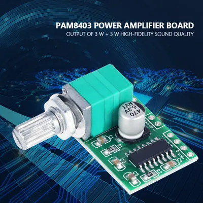 Obrázok produktu pre 4ks PAM8403 Mini DC 5V digitálny audio zosilňovač Power Amp Module Board s potenciometrom