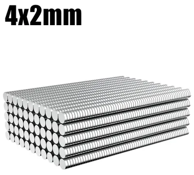 Produktbild von 120 Stück Leistungsstarker Runder Magnet 4 X 2 Mm für Kühlschrank Büro