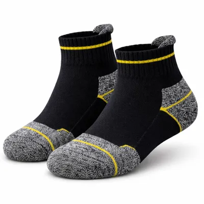 Produktbild von MOUNTREX Arbeitssocken - Sneaker Socken (10 Paar) - Kurze Herren Socken - Hoher Baumwollanteil (65%) - Herrensocken, Work Socks (39-42, Schwarz)
