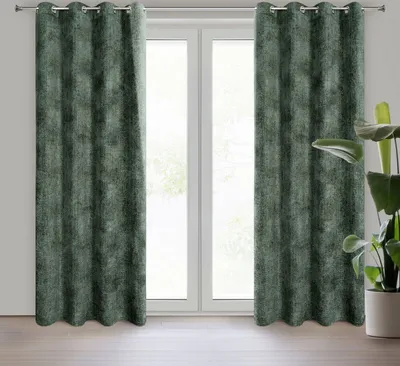Zdjęcie produktu dla Zasłona ALETA ciemnozielona 135x250 cm zasłona oczkowa