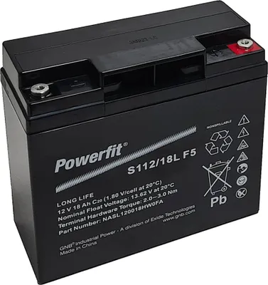Zdjęcie produktu dla Akumulator Exide Powerfit S112/18L, 12V, 18Ah, AGM, do zastosowań awaryjnych