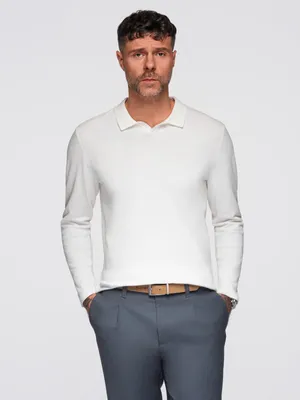 Obrázok produktu pre Ombre Clothing Klasický pánsky sveter Ueci biela XXL