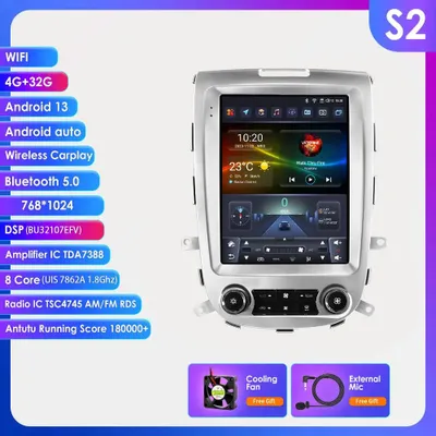 Obrázek produktu pro Autorádio - Autostereo - Multimediální přehrávač - GPS navigace - Bluetooth - 9,7palcový displej - Android 13