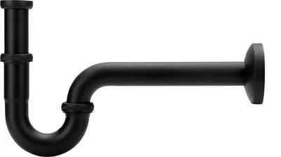 Produktbild von ASW Waschbecken Röhrengeruchsverschluss Siphon 1 1/4" x 32mm Messing matt schwarz