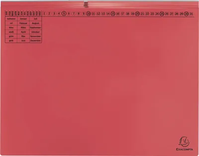 Produktbild von Exacompta 25x Exaflex, Kanzlei Hängehefter, 2x Abheft, Rechts, Rot, 370403B