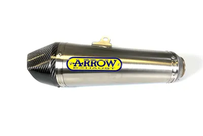 Produktbild von ARROW Auspuff X-KONE für Yamaha MT09 / Tracer 900 2013-, Aluminium schwarz mit Edelstahl Endkappe (N