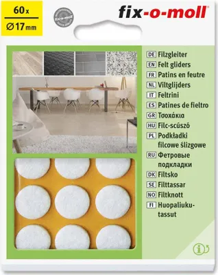 Produktbild von Filzgleiter rund 17mm Big Pack weiß fix-o-moll
