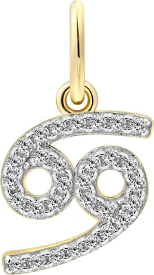 Produktbild von XENOX Charm-Anhänger Sternzeichen KREBS vergoldet XS10463G