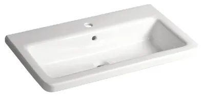 Zdjęcie produktu dla Sapho City - Umywalka 800x454 mm, z przelewem, z otworem na baterię, biała KE080