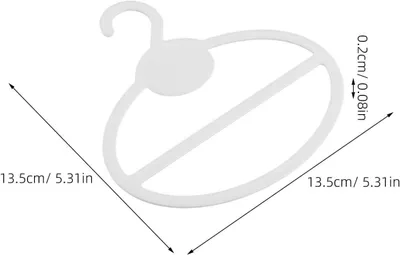 Produktbild von 10-teilige runde Schalhalter aus Kunststoff, 2-stufig, Weiß – platzsparende Schalbügel für Schals, Krawatten und Geschirrtücher, geeignet für Wohnheimzimmer und die Kleidersortierung